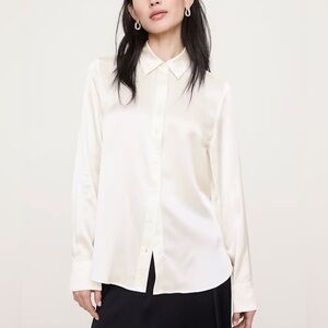Banana Republic Cream Satin Blouse